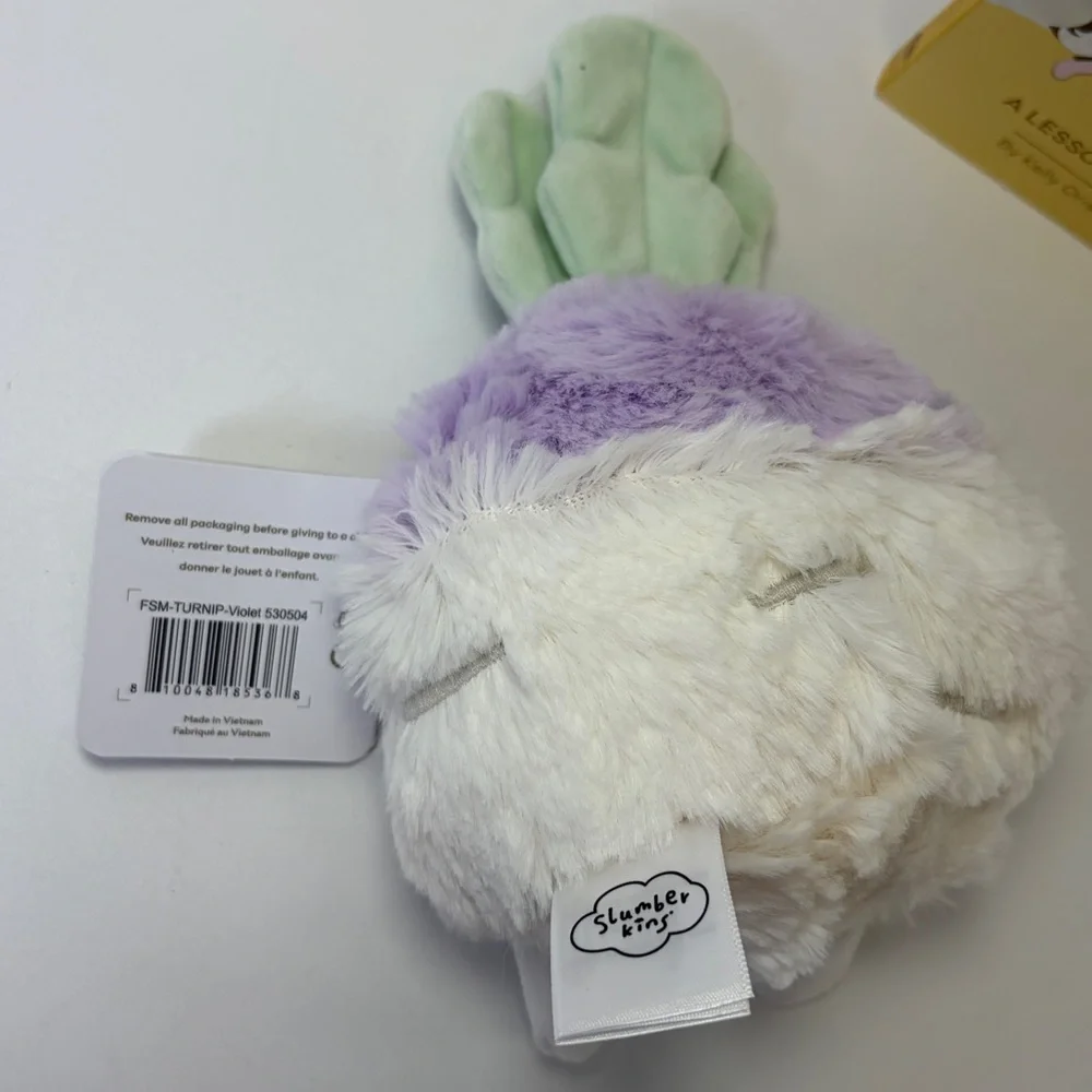 NWT Slumberkins Plush‎ Turnip Mini with Book Yak’s Garden Party